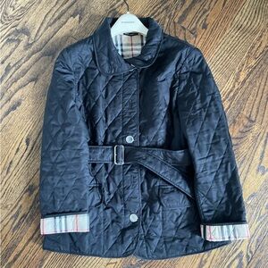 Burberry - Black Quilted Jacket with Belt